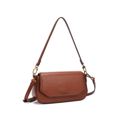 Bolsa Baguete Média Soft Marrom Alça Ombro