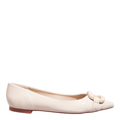 Sapatilha Verniz Show Off White Bico Fino