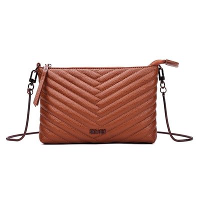 Bolsa Clutch Floater Marrom Alça Corrente