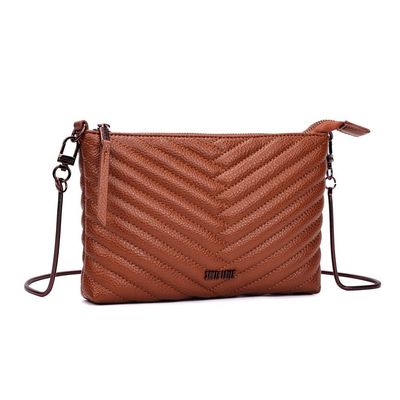 Bolsa Clutch Floater Marrom Alça Corrente