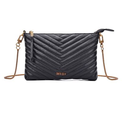 Bolsa Clutch Floater Preto Alça Corrente