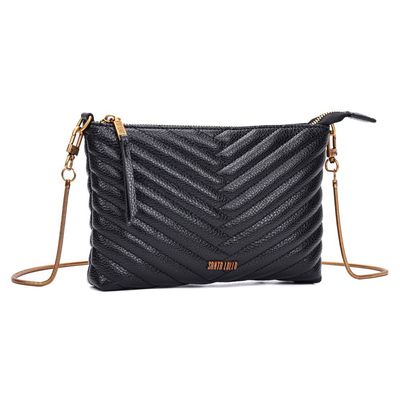 Bolsa Clutch Floater Preto Alça Corrente