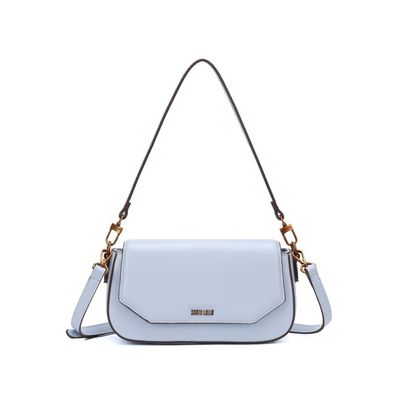 Bolsa Baguete Média Soft Azul Alça Ombro