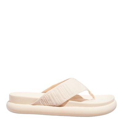 Chinelo Plataforma Borracha Off White