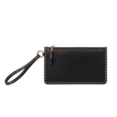 Clutch Material Soft Preto Alça De Mão