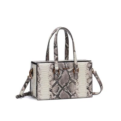 Bolsa Tote Estampa Animal Print Cobra Alça Dupla