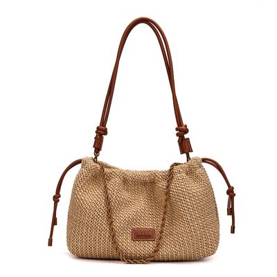 Bolsa Tramado Bege Alça Ombro