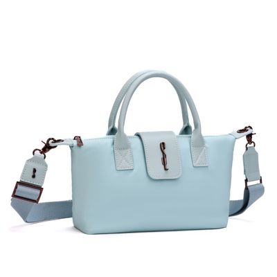 Bolsa Shopper Nylon Azul Cloud Alça Transversal