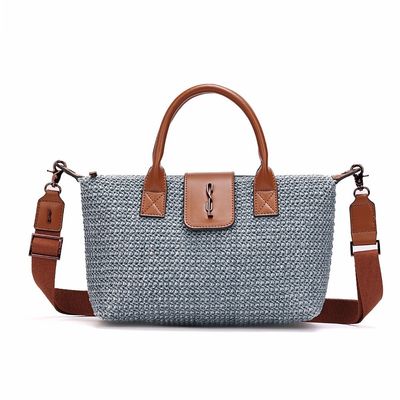 Bolsa Tramado Azul Alça Transversal