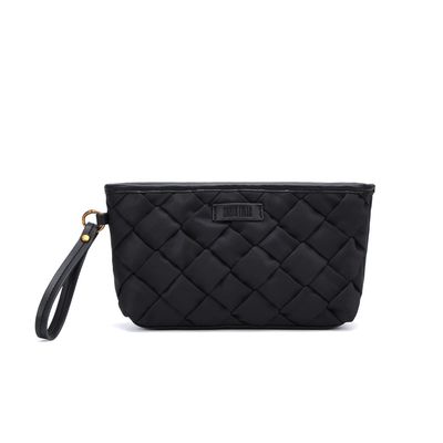 Clutch Nylon Preto Alça De Mão
