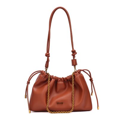 Bolsa Soft Marrom Alça Ombro