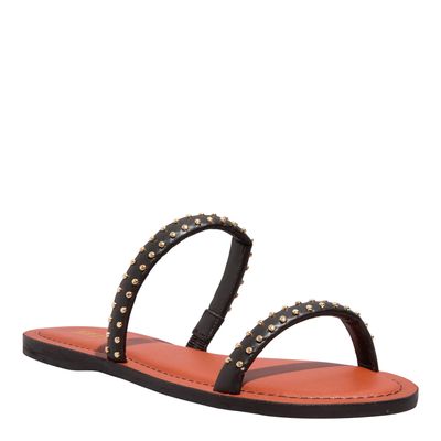 Rasteira Napa Soft Tachas Preto