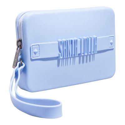 Clutch Borracha Azul Bebê Alça De Mão