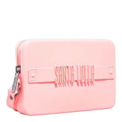 Clutch Borracha Laranja Pêssego Alça De Mão