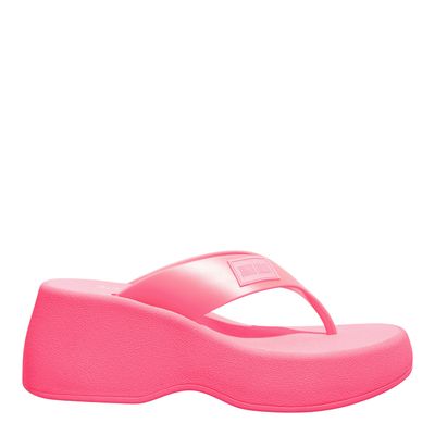 Tamanco Thong Plataforma Borracha Rosa Pink