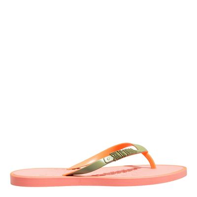 Chinelo Flip Flop Borracha Pessêgo Bico Fino