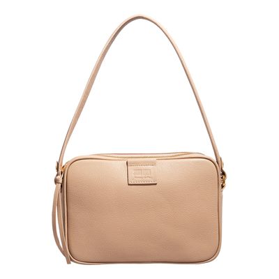 Bolsa Couro Floater Bege Alça Ombro