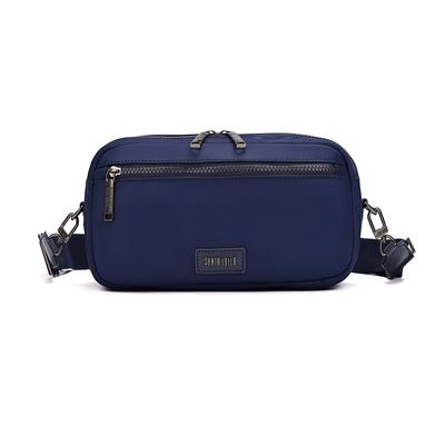 Necessaire Nylon Azul Navy Alça Ombro