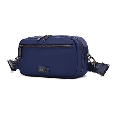 Necessaire Nylon Azul Navy Alça Ombro