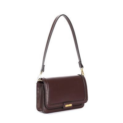 Bolsa Pequena Soft Marrom Alça Dupla
