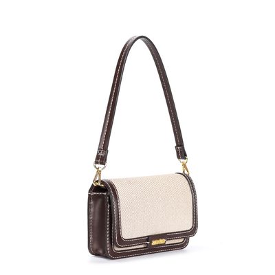 Bolsa Pequena Canvas Off White Alça Dupla