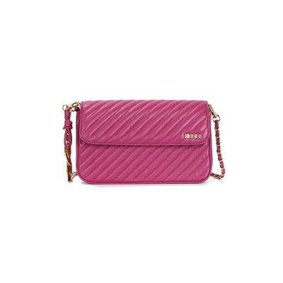 Bolsa Pequena Soft Rosa Pink Alça Corrente Transversal