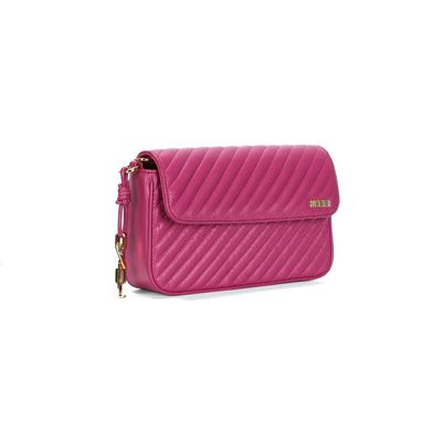 Bolsa Pequena Soft Rosa Pink Alça Corrente Transversal