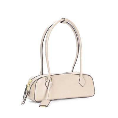 Bolsa Baguete Soft Off White Alça Ombro