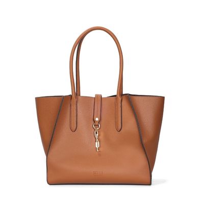 Kit Bolsa Shopper Floater Marrom E Nécessaire