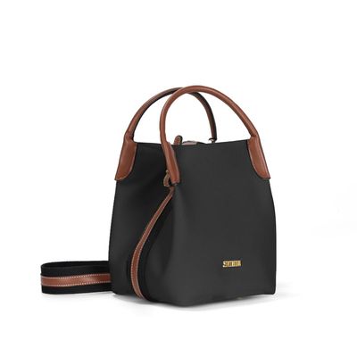 Bolsa Bucket Floater Preta Alça Dupla