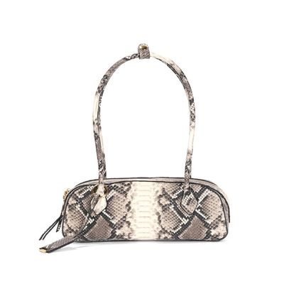 Bolsa Baguete Estampa Animal Print Cobra Alça Ombro