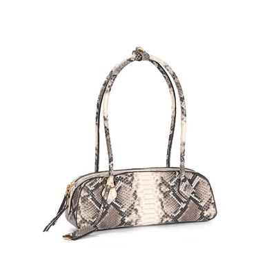 Bolsa Baguete Estampa Animal Print Cobra Alça Ombro