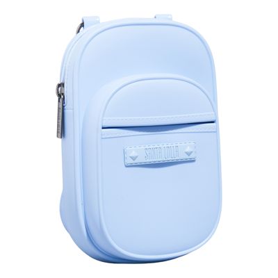 Bolsa Porta Celular Borracha Azul Bebe Alça Transversal