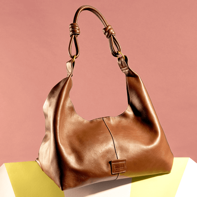Bolsa Couro Floater Alça Ombro Marrom Dark