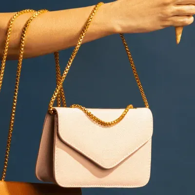 Bolsa P Couro Floater Baby Pink