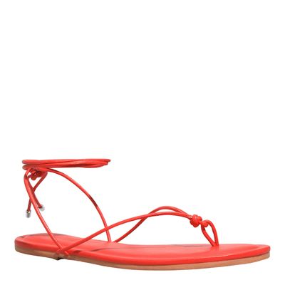 Rasteira Amarração Napa Soft Vermelho