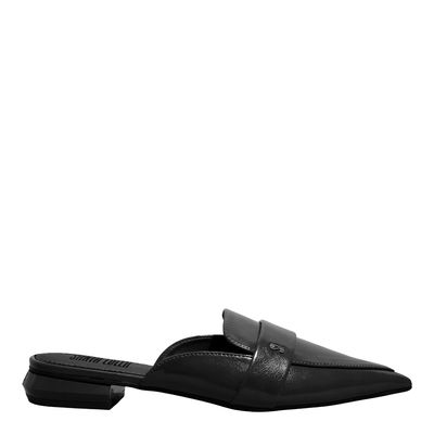 Mule Napa Madri Bico Fino Preto