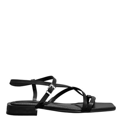 Rasteira Couro Confort Preto