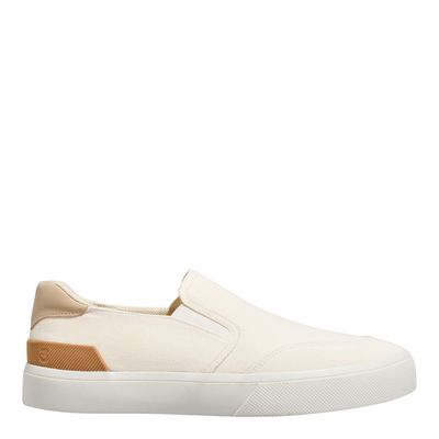 Tênis Slip On Masculino Lona Deserto Bege