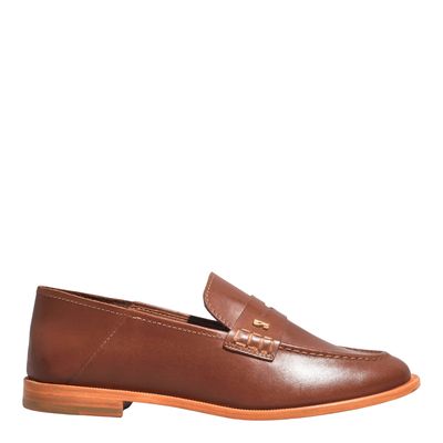 Mocassim Couro Confort Marrom Bico Redondo