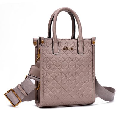 Bolsa Tote Soft Cinza Alça Dupla