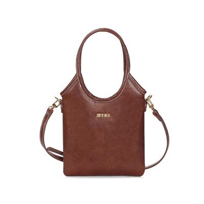 Bolsa Rustica Marrom Cinnamon Alça Dupla