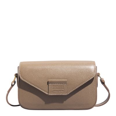 Bolsa Envelope Couro Floater Cinza Fog Alça Transversal