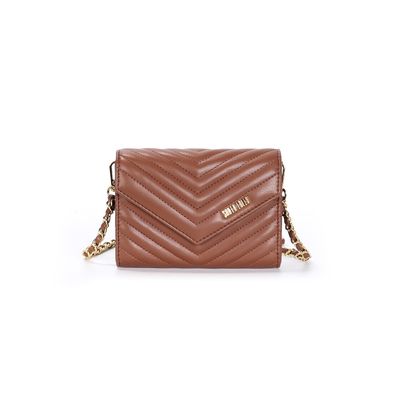 Bolsa Carteira Soft Marrom Alça Transversal