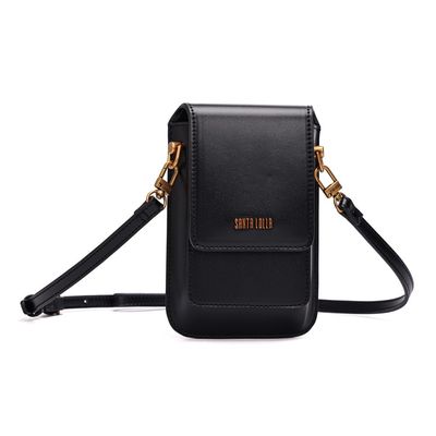 Bolsa Carteira Soft Preta Alça Transversal