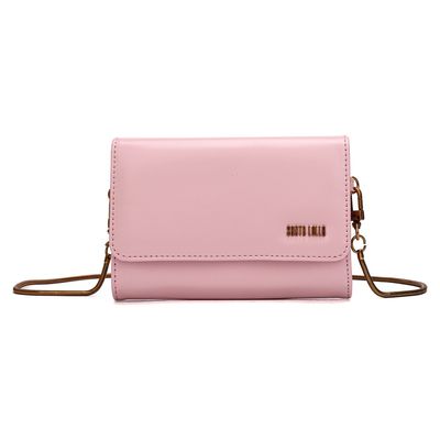 Bolsa Carteira Soft Rosa Alça Transversal