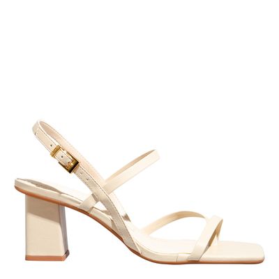 Sandália Napa Soft Bico Quadrado Off White