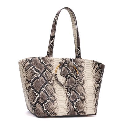 Bolsa Grande Estampa Animal Print Cobra Alça Ombro