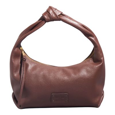 Bolsa Couro Floater Marrom Dark Alça Ombro