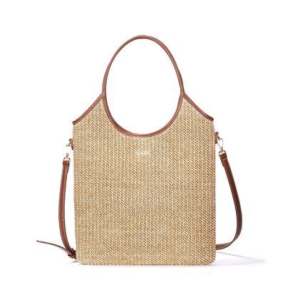 Bolsa Shopper Tramado Alça Dupla Bege